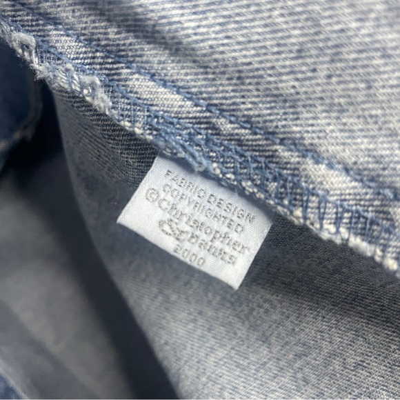 Vintage Y2K Rosette Crochet Denim Jacket - Picture 10 of 10